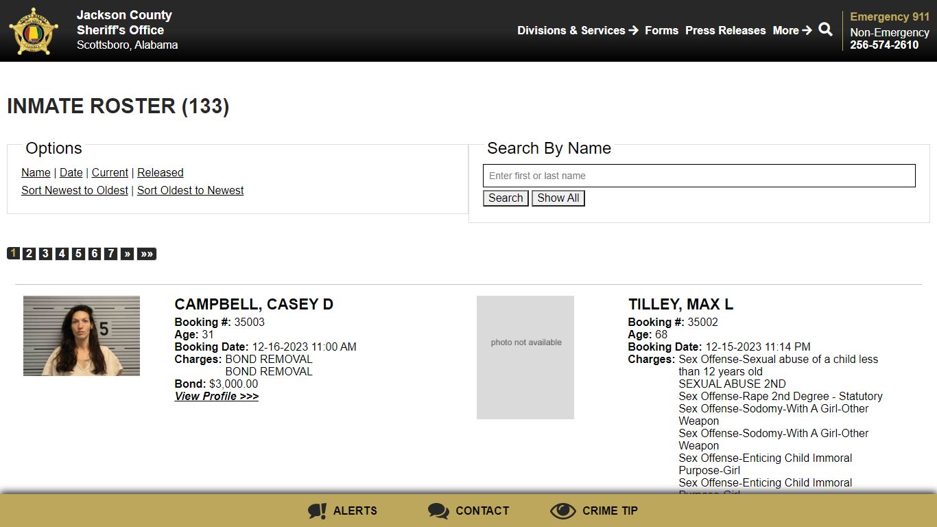 Inmate Roster | Jackson County Sheriff's Office